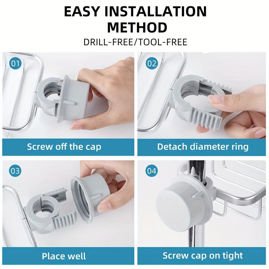 Organizador de fregadero de cocina de acero inoxidable para almacenamiento de esponja y jabón