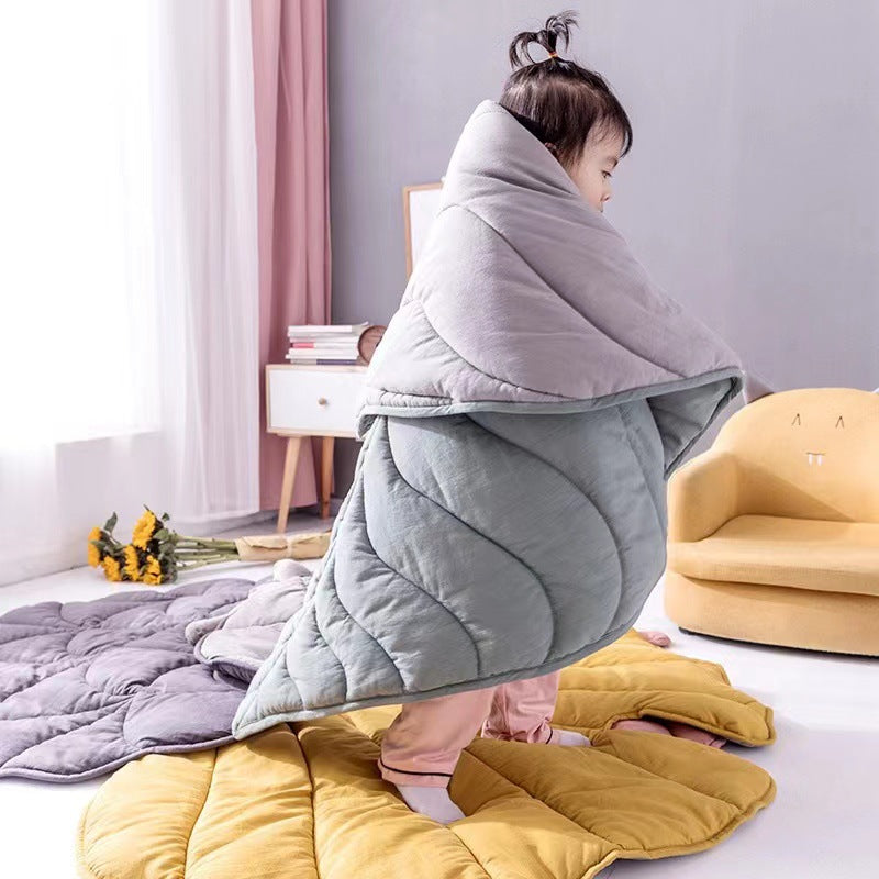 Cojín hoja nórdica para decoración interior, manta para niños, alfombra para trepar, almohada decorativa