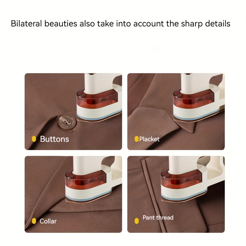 Portable Handheld Steam Iron for Travel and Fabrics, Compact and Easy to Use