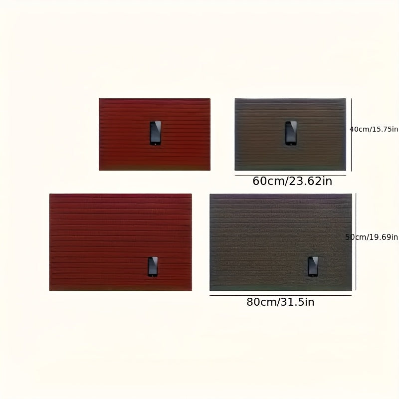 Gray Striped Door Mat Waterproof Anti-Slip Dust-Removing Outdoor Rug