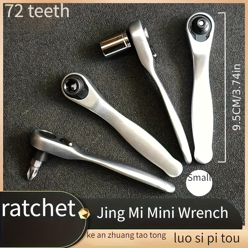 2-в-1 мини-ключ-торцевой ключ-отвертка из хром-ванадиевой стали, привод 1/4 дюйма