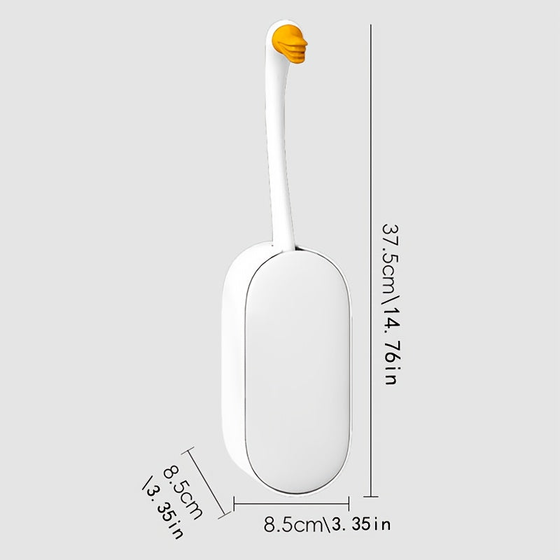 Щетка для унитаза с мягкой силиконовой головкой для настенного крепления, легкая установка без сверления, простая очистка, удлиненная ручка, изготовлена из пластика, идеальна для уборки в ванной, туалете, на стенах и полах, не требует электричества.