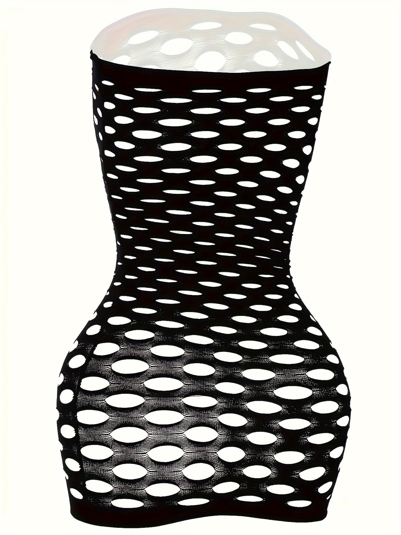 Женское платье из сетчатого кружева больших размеров без бретелек с вырезом и без рукавов