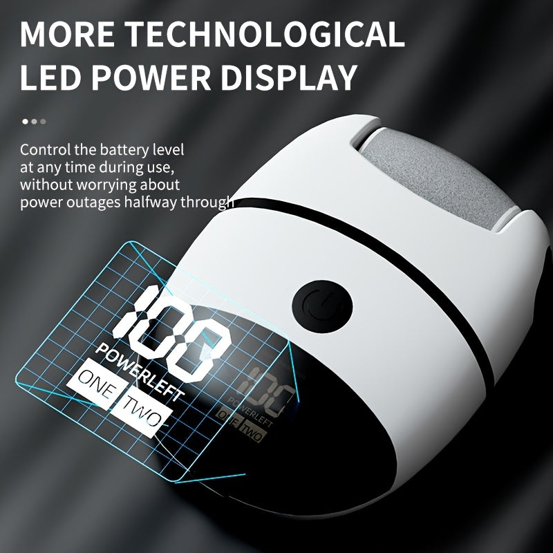 1 dona LCD elektr oyoq qirg'ich 5 ta maydalash boshli bilan o'lik teri va qattiq joylarni olib tashlash, oyoqlarni go'zallashtirish uchun. Kattalar uchun mos, uyda sayohat oyoq parvarishi.