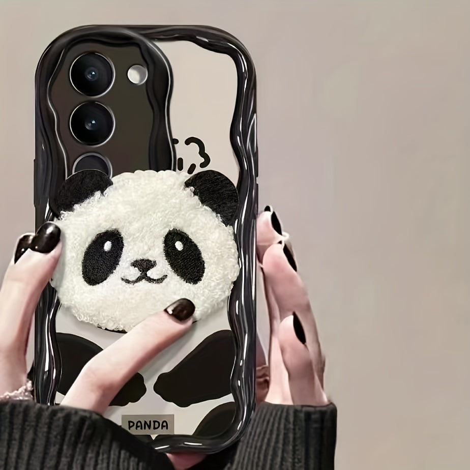 3D Plush Panda Phone Case for Redmi Note 13 Pro, 11, 12 Pro, 10, MI 11 Lite, Redmi 9C A