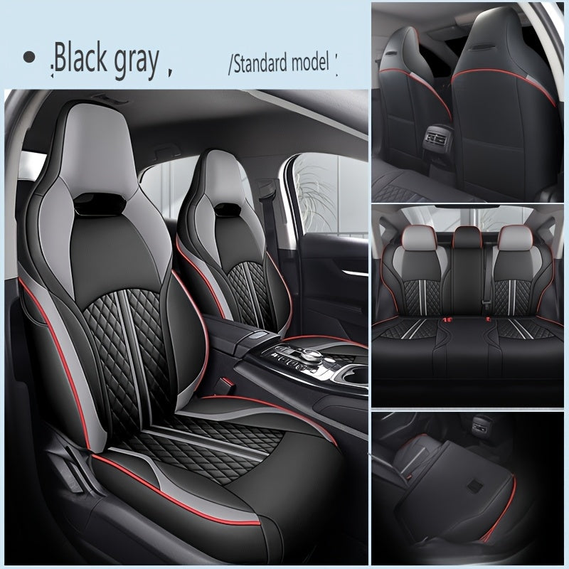 Чехол на автомобильное сиденье из искусственной кожи на пять человек, водонепроницаемый, дышащий, прочный