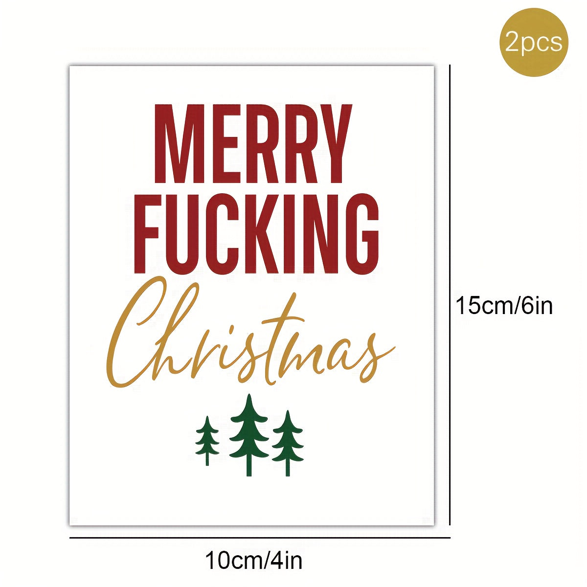 Funny Christmas Wine Labels Set for Secret Santa and Holiday Parties