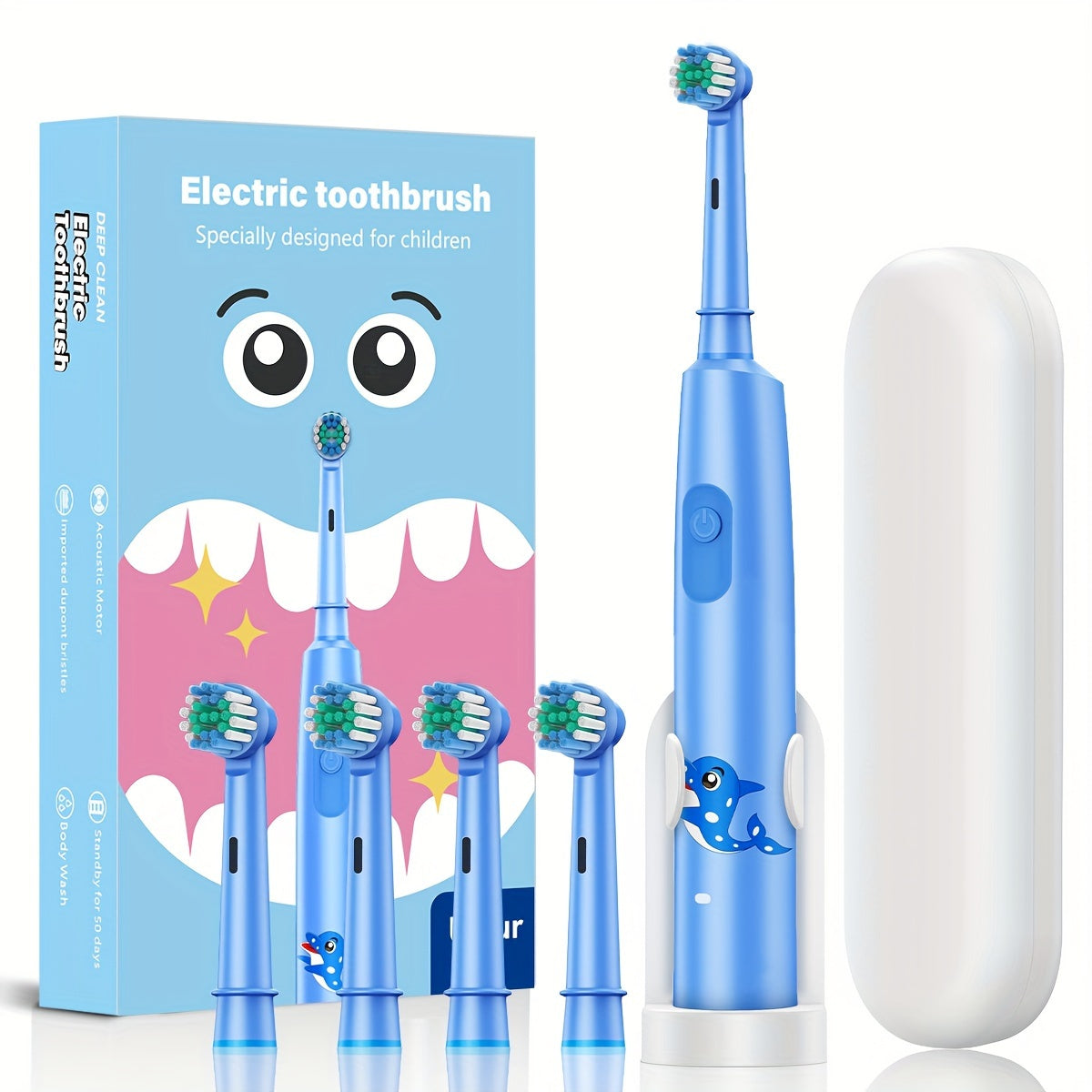 Electric Toothbrush Soft Bristles 3 Modes for Adults and Kids