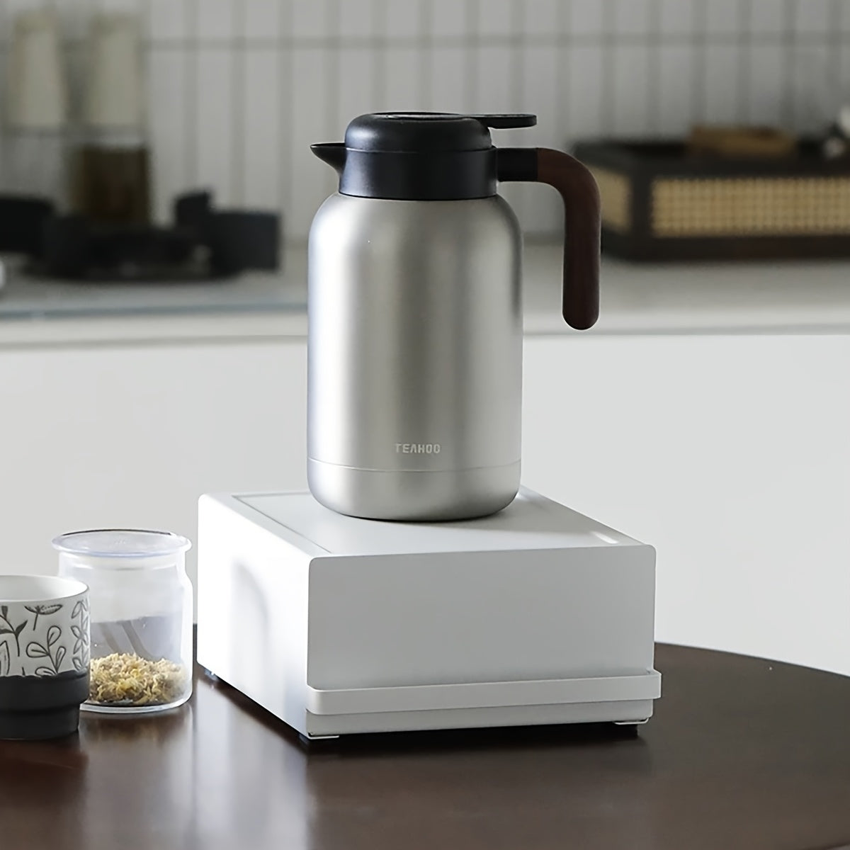 Metal Kitchen Organizer With Drawer for Coffee Machines and Tea Bags