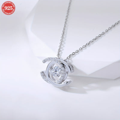 0.5ct Moissanite taqinchoqli uzuk, S925 kumushda, GRA sertifikati bilan