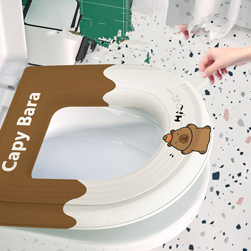 Waterproof Bathroom Mat with Anti-Slip Backing, EVA Foam, Reusable and Easy to Clean