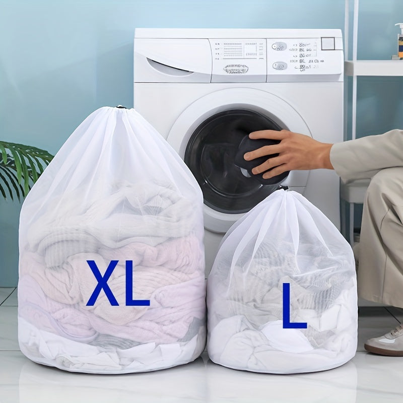 Mesh Laundry Bags Set, Polyester, Large, Drawstring Closure, Machine Washable