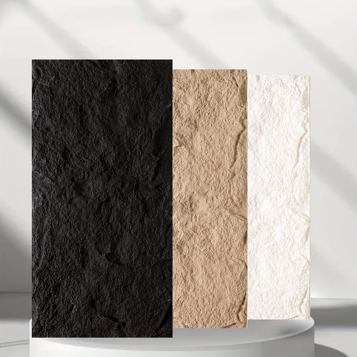 Contemporary Reusable PU Stone Wall Decal 26.97cm x 53.98cm Multi-Surface