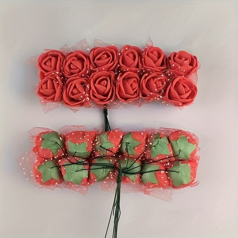 Artificial Rose Heads Pack of 144 for DIY Decor Wreaths Gift Box Accents