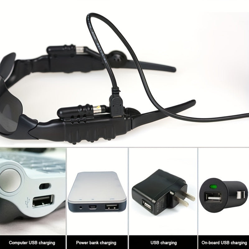 1 dona Zamonaviy UV qarshi turuvchi o'rab turuvchi aqlli ko'zoynaklar simsiz quloqchin bilan bepul qo'ng'iroq qilish - Velosipedda, haydashda, baliq ovlashda, sayohatda ideal, yaxshilangan aniqlik va qulaylik, 2-in-1 ko'zoynaklar va