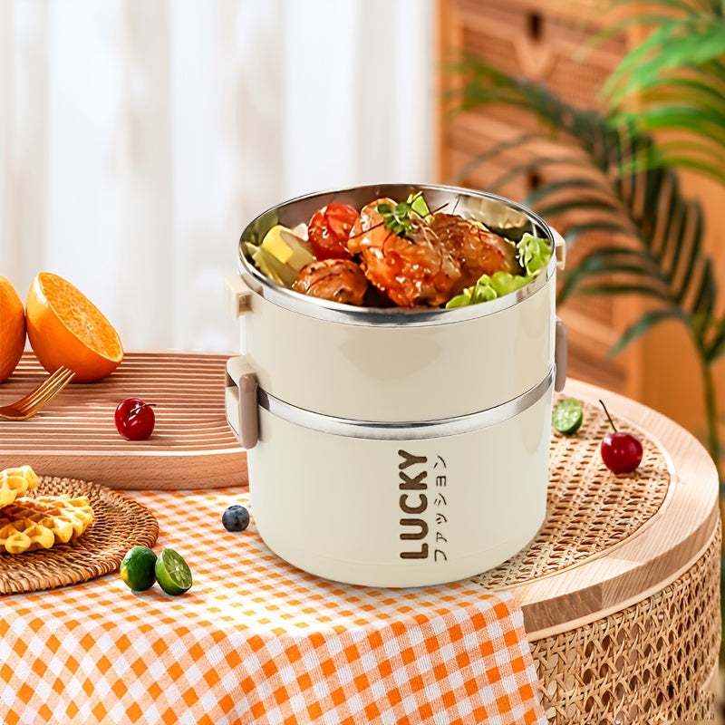 Fiambrera aislada de acero inoxidable con tapa para oficina, escuela, camping