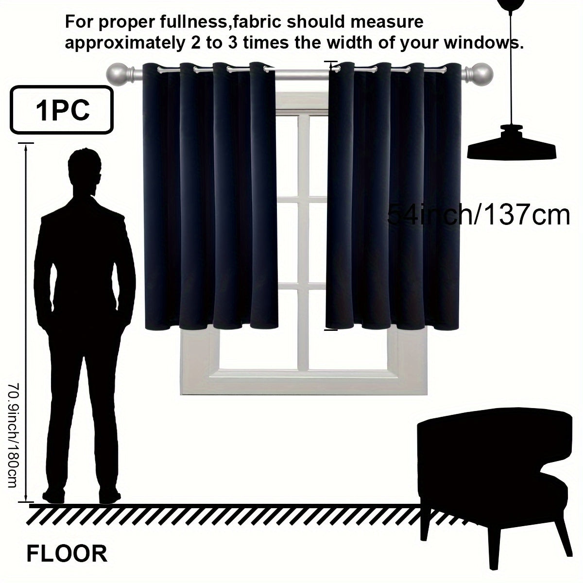 Insulation Blackout Circle Curtains for Bedrooms and Living Rooms Noise Blocker
