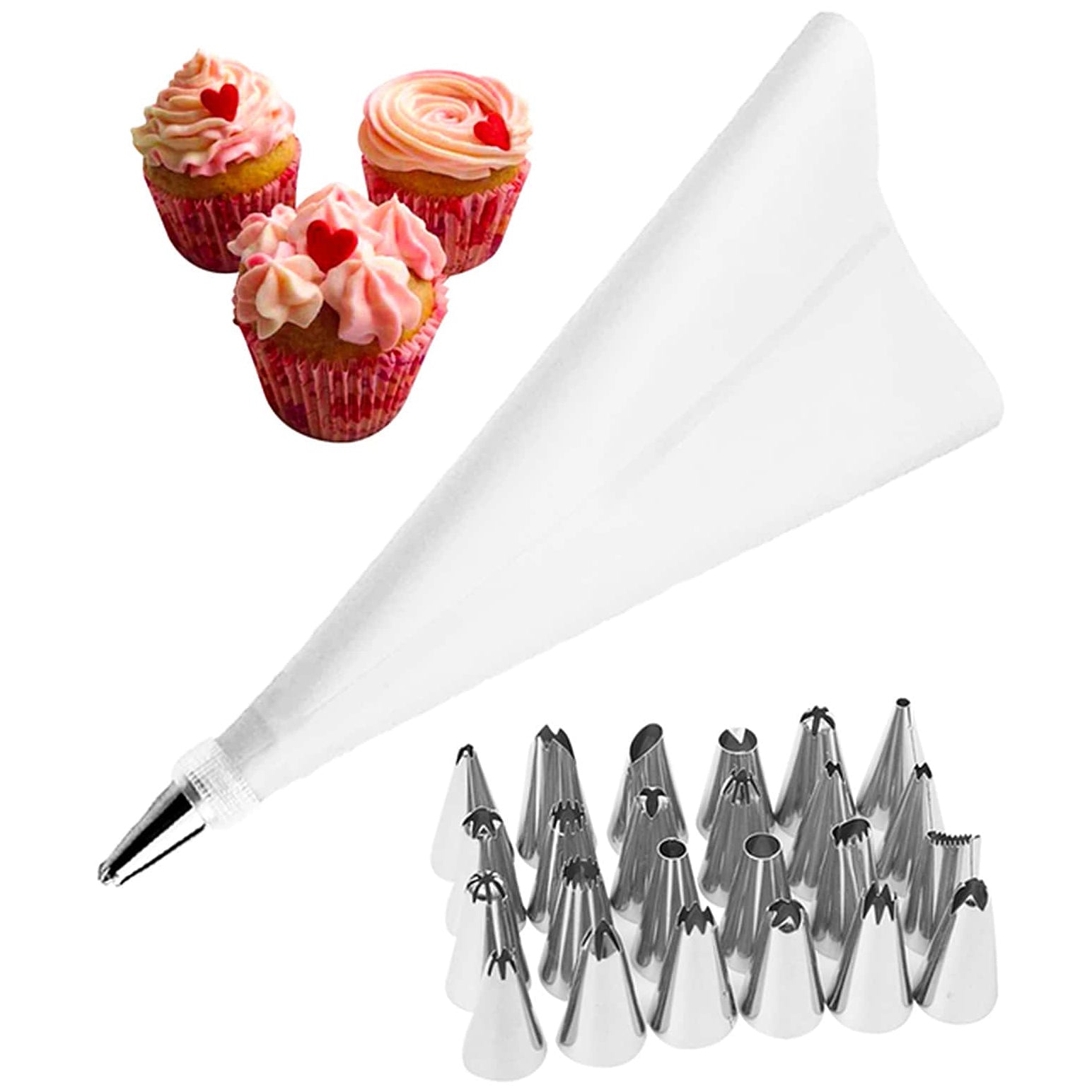 Cake Decorating Kit 26pcs with Baking Tools and Decorations for DIY Baking