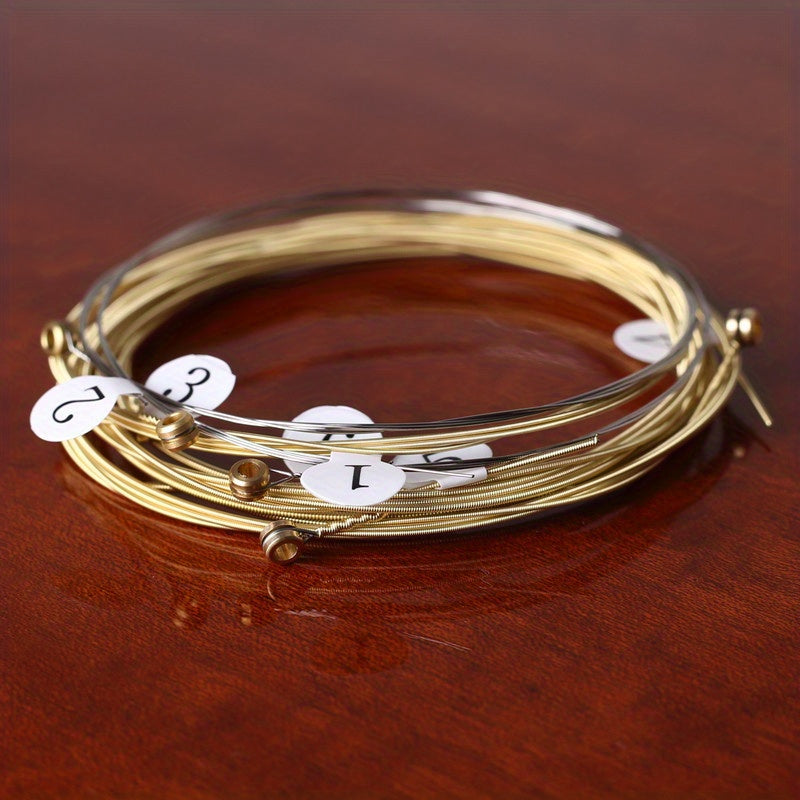 Acoustic Guitar Strings Bronze Roundwound Steel Core Bright Sound for Beginners