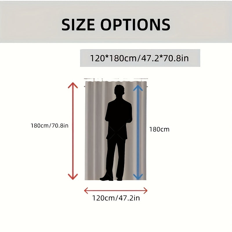 1 шт. Белая водонепроницаемая душевую занавеску из PEVA с металлическими люверсами и крючками, можно стирать в машине - идеально подходит для ванных комнат круглый год.