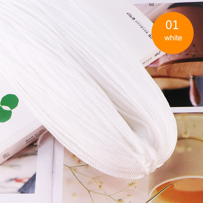 Crocheting Nylon Cord 3mm Hollow Yarn Thread for DIY Bracelets Hats Bags Shoes 200g