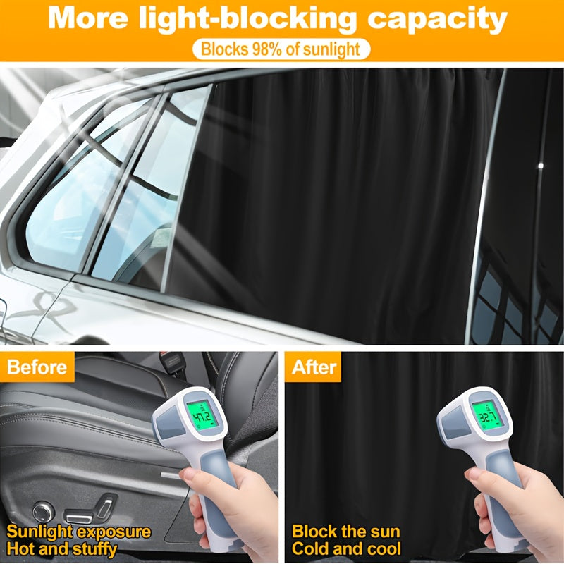 Universal Car Sunshade With Magnetic Suction UV Protection Foldable