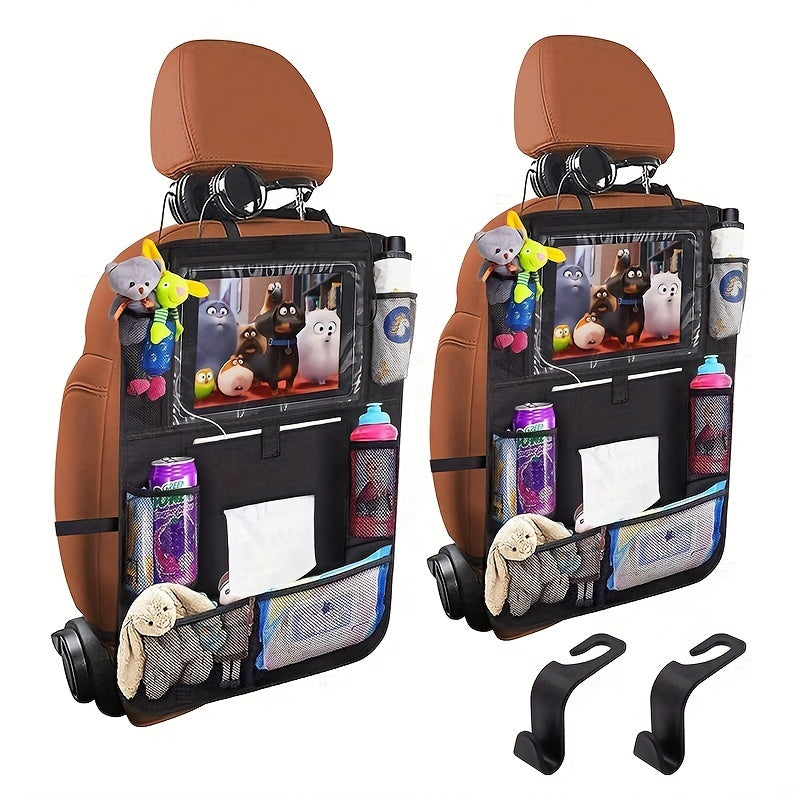 Car Seat Organizer with Storage Pockets and Hanging Mechanism for Rear Seat