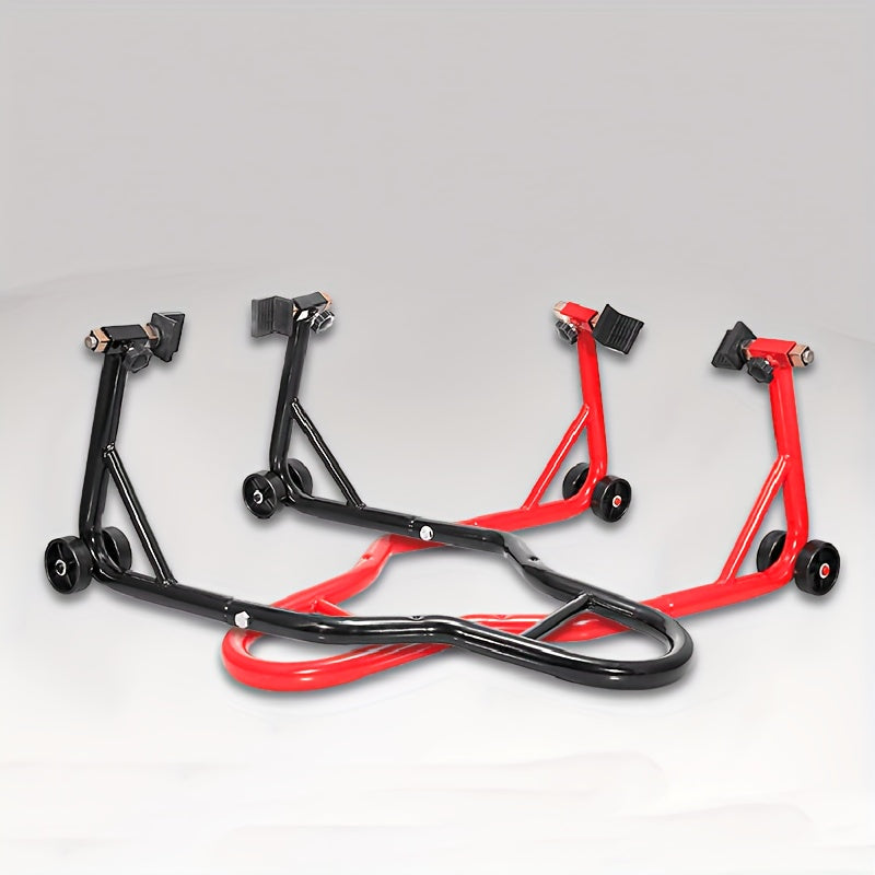 Universal Motorcycle Wheel Lift Stands Set for Sport Bikes and Paddock Stands