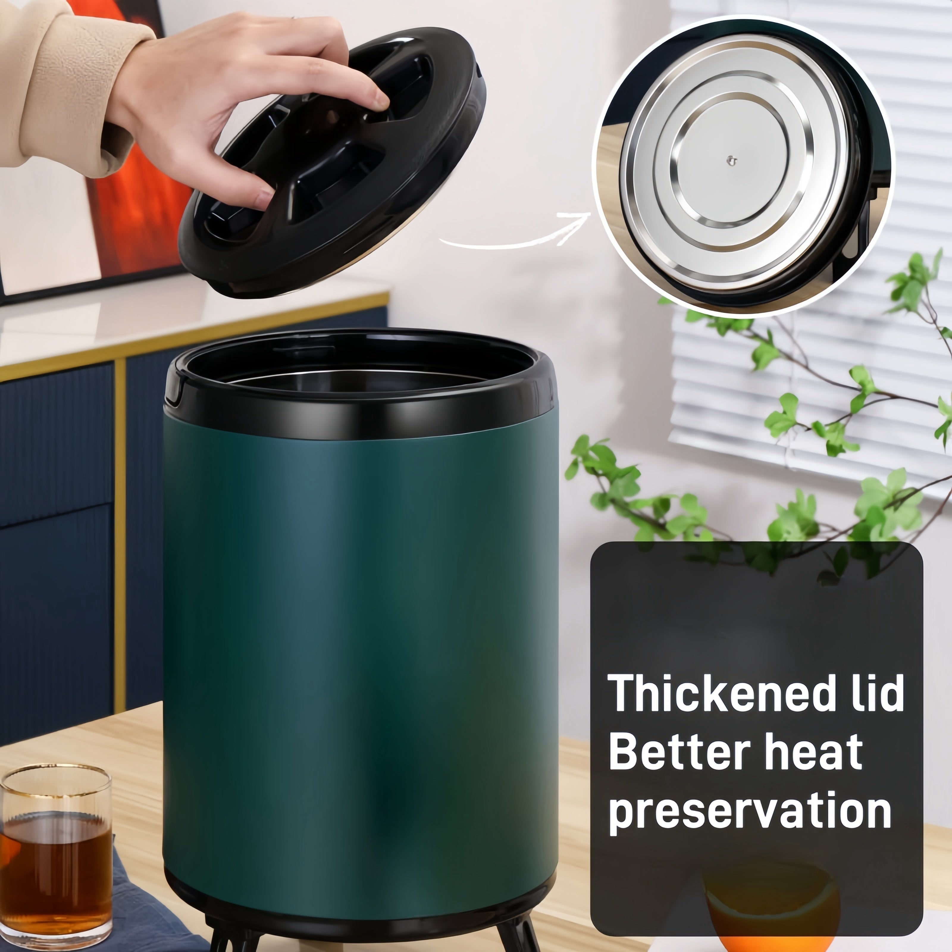 Double Layer Stainless Steel Insulated Bucket with Faucet 6-10L Beverage Cooler