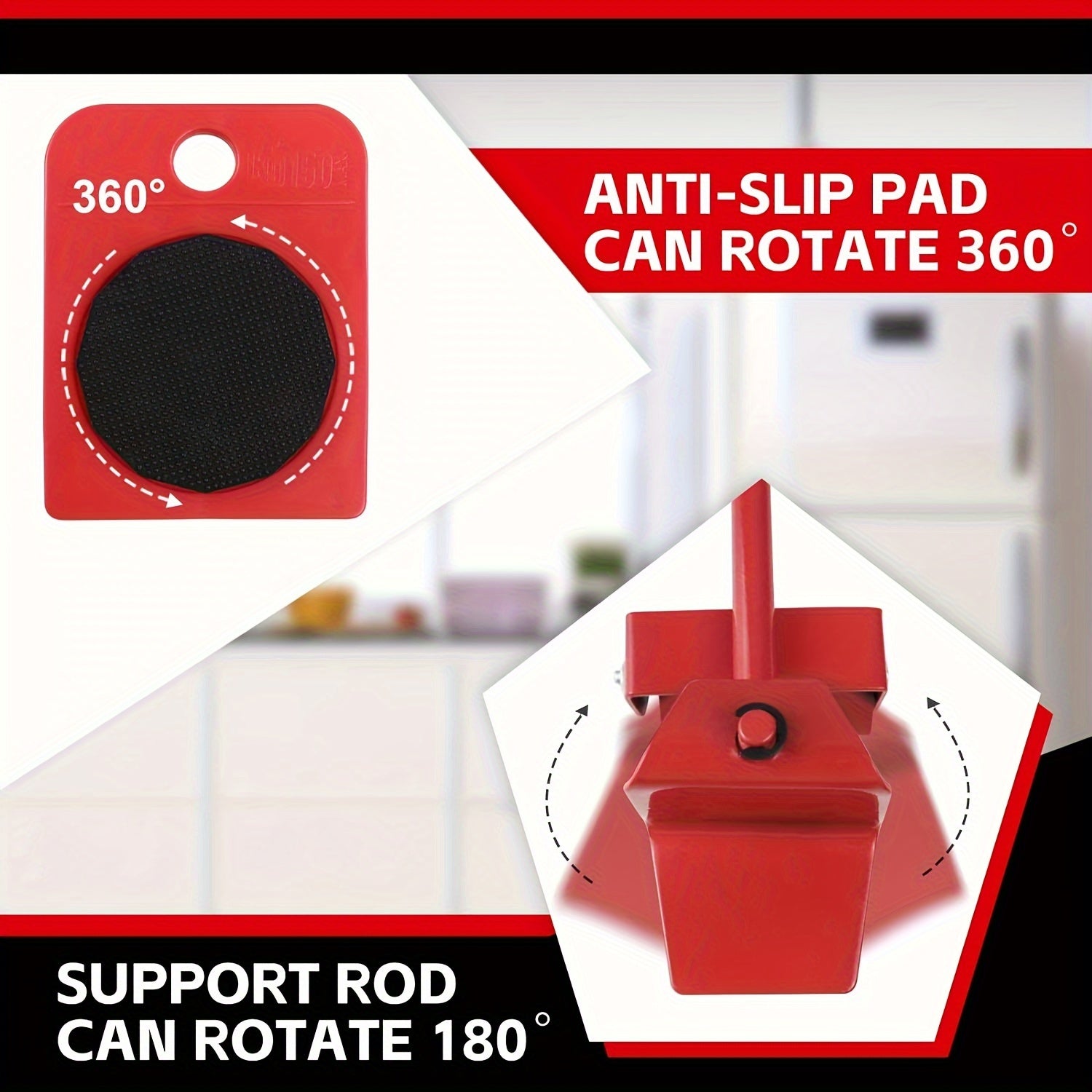 Five-Piece Carbon Steel Furniture Moving System with Lifter Tools