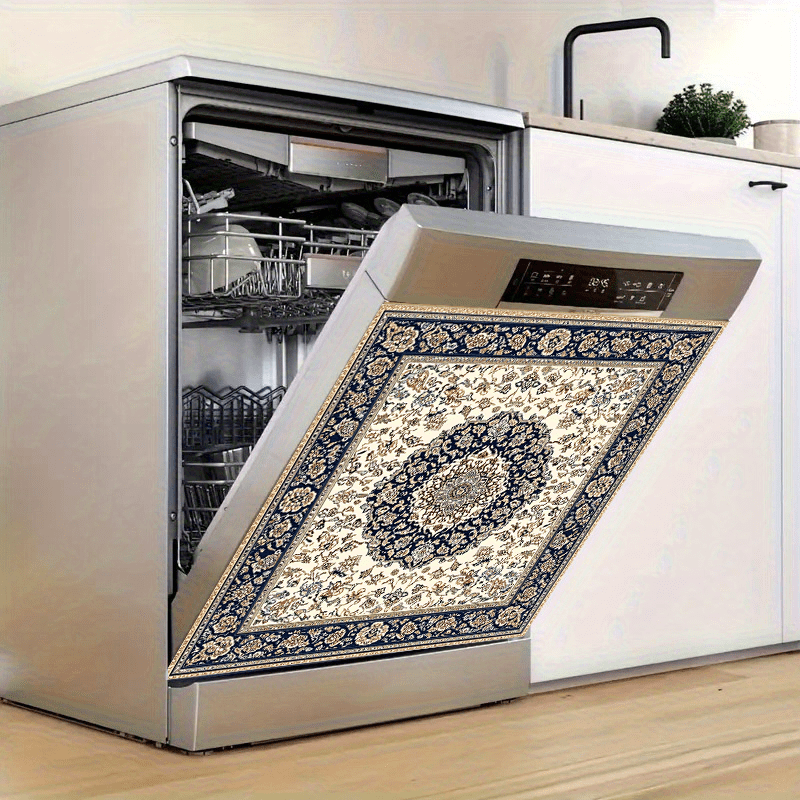 Fors tilida qoplangan idish-tovoq magnitli gull naqshli suv o'tkazmaydigan yog'ga chidamli 58.5x65cm dekorativ qopqoq