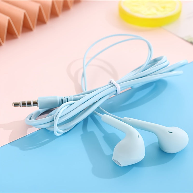 Anime-Inspired Wired Earphones with Microphone 3.5mm Jack Noise Isolation Tangle-Free Cable for Cellphones