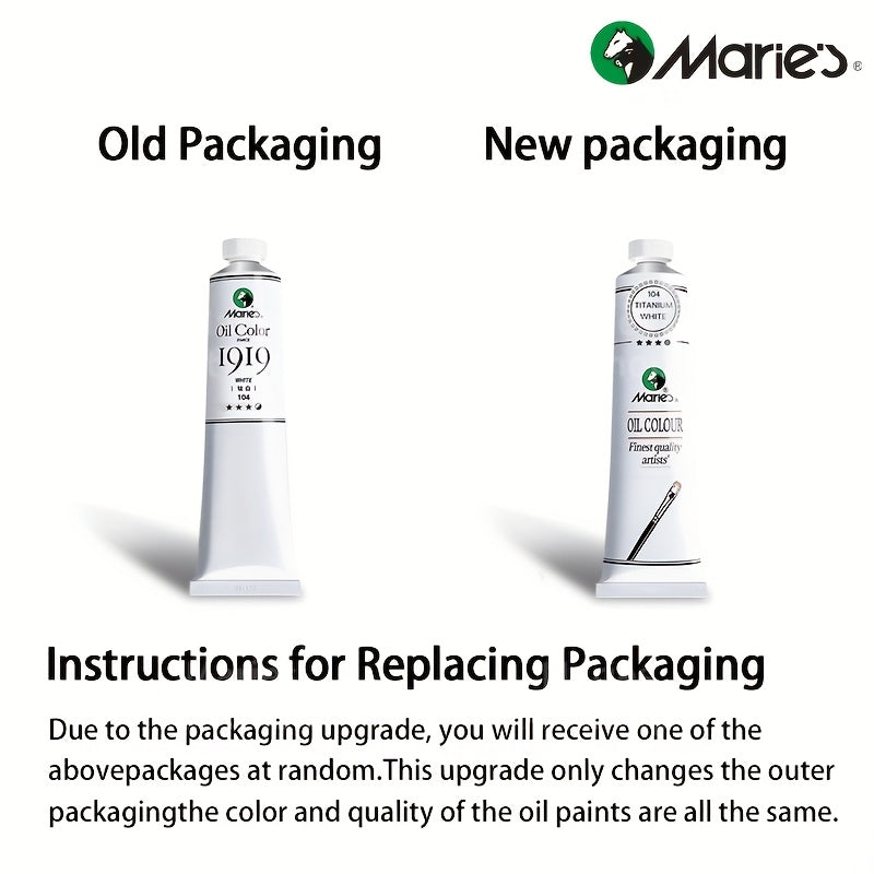 Oil Paint Set 5 Pieces 1.7 Fl Oz Vibrant Colors Professional Quality