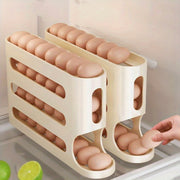 Stackable Plastic Egg Holder for Refrigerator Large Capacity BPA-Free No Batteries