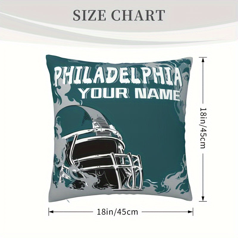 Philadelphia Football Throw Pillow Cover 45.72cm Knit Square Home Decor