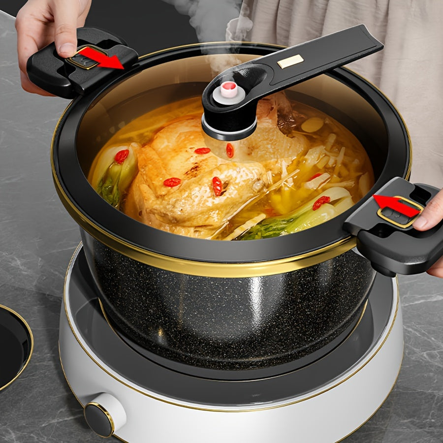 Enamel Cast Iron Soup Pot Large Capacity Slow Cooker Induction Compatible