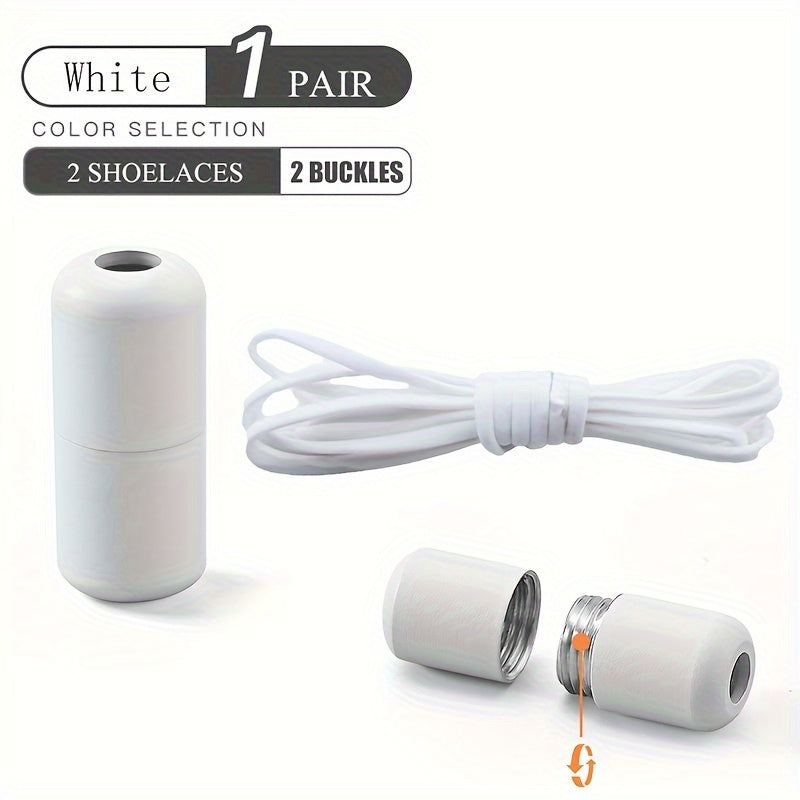 Unisex Elastic Shoe Laces With Capsule Buckle For Sneakers and Sports Shoes