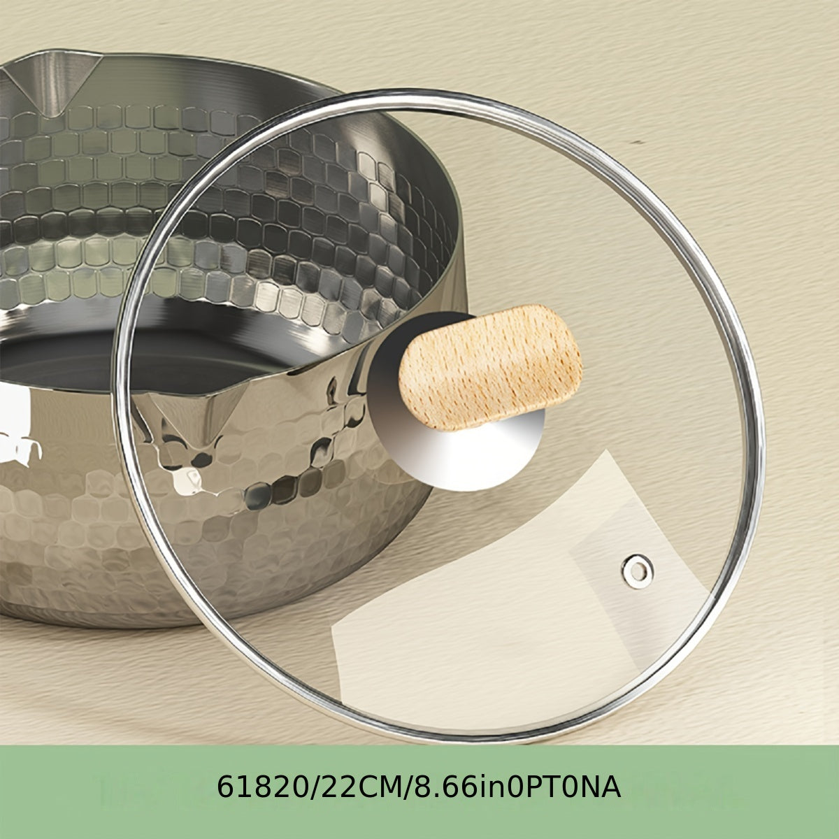 Stainless Steel Glass Pot Lid for Soup Milk and Flat Cooking Pots