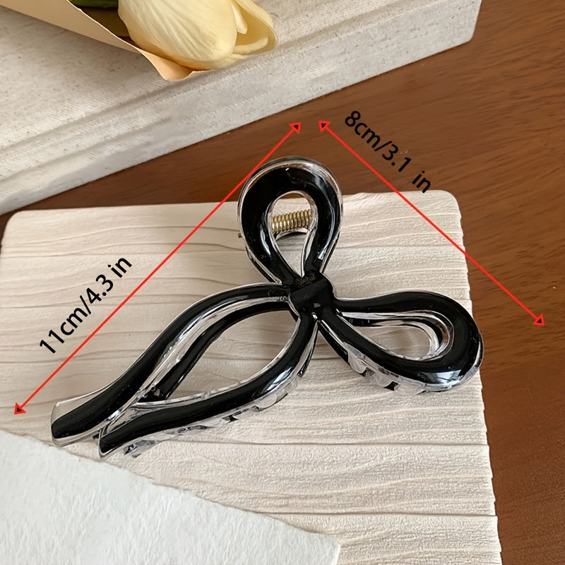 Large Bowknot Hair Clips Set for Securing Hairstyles Plastic Elegant Bohemian Butterfly Style