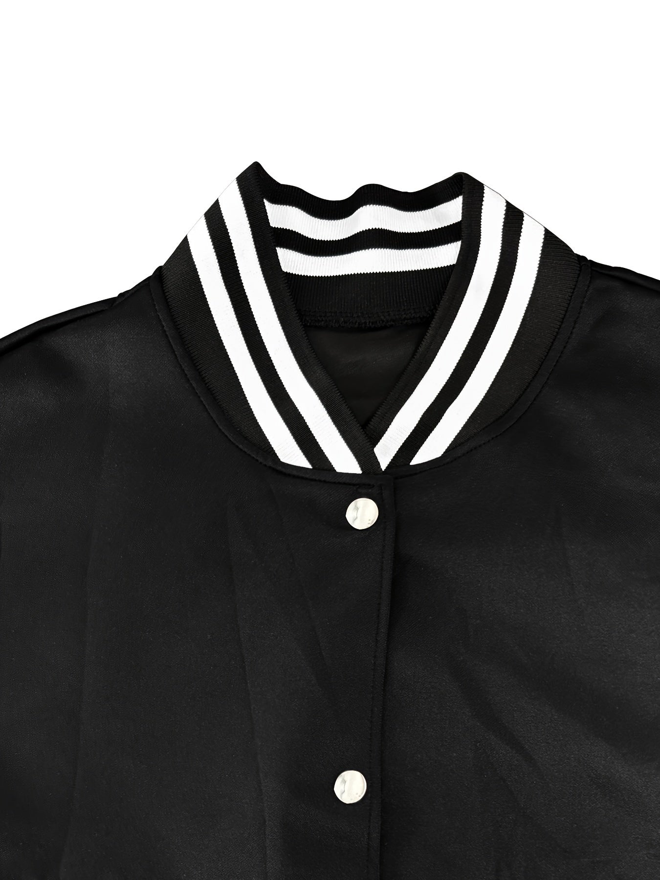 Conjunto de dos piezas para mujer, top corto y chaqueta bomber, pantalones rectos con bolsillos, poliéster elastano, vacaciones, primavera y otoño