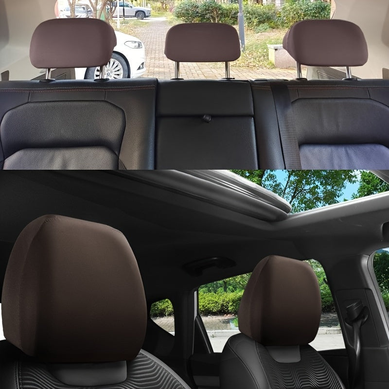 Car Interior Headrest Cover Elastic Cloth Universal Front Rear Seat Protector