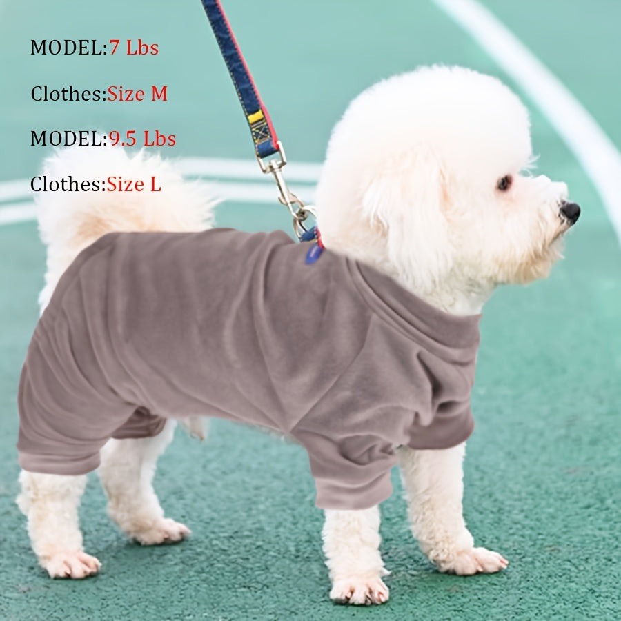 Super Soft Small Dog Jumpsuit All-Season Pullover Polyester Knit