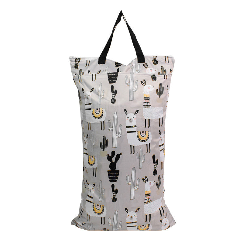 Large Waterproof Cloth Diaper Bag with Wet Dry Pockets for Nappy Laundry Storage 27.5x15.7 Inches