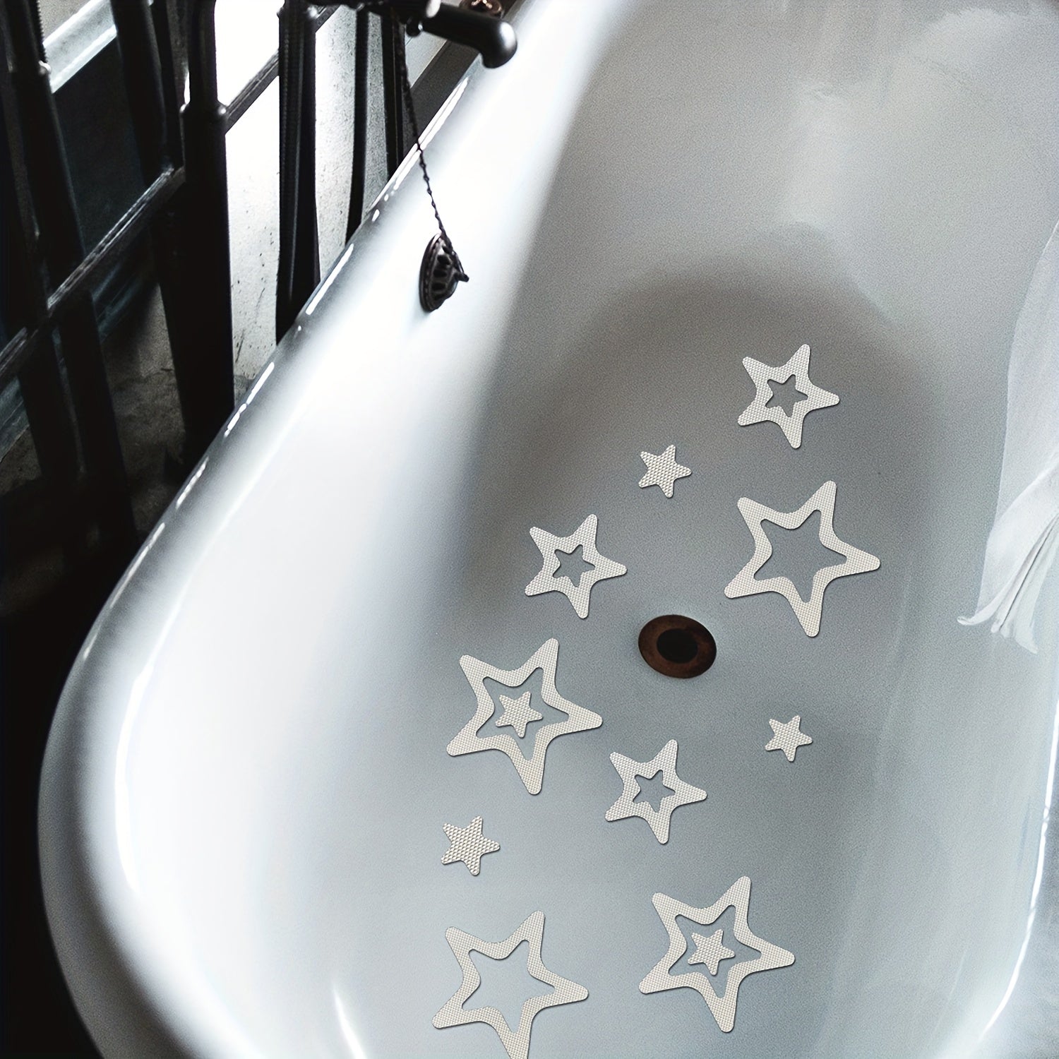 Set of 10 Star Non-slip Bathroom Shower Bathtub Safety Stickers Waterproof