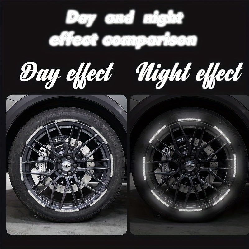 20 dona avtomobil g'ildirak markaziy yoritgichli yorqin oq rangli g'ildirak bezak chiziqlari