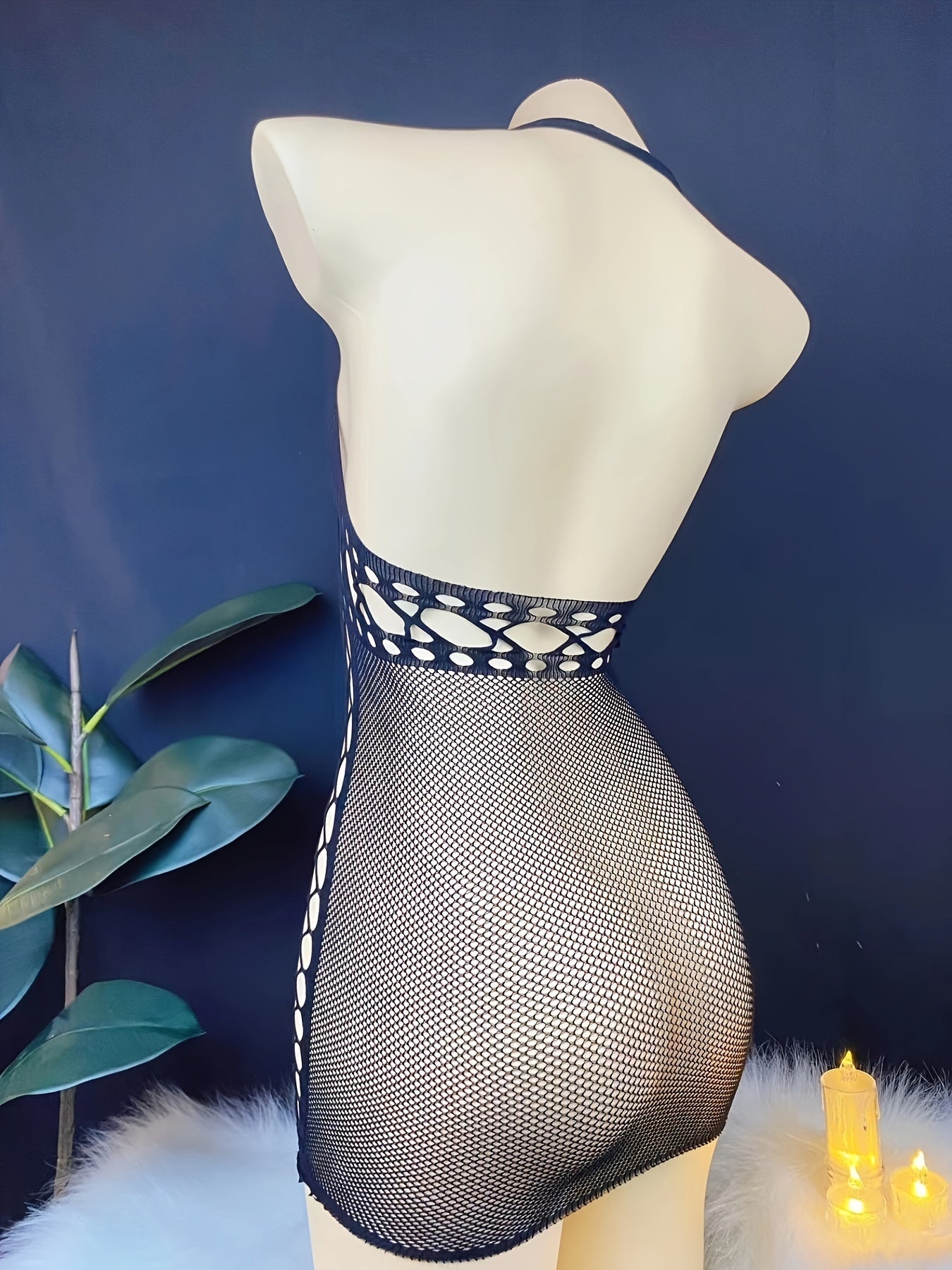 Sexy Bodycon Dress for Women with Mesh and Flashing Design