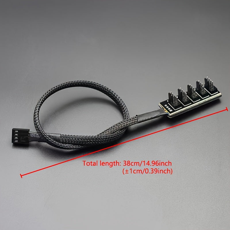 Controlador de ventilador de 5 vías alimentado por USB con control de temperatura PWM Máximo 36V con respaldo adhesivo