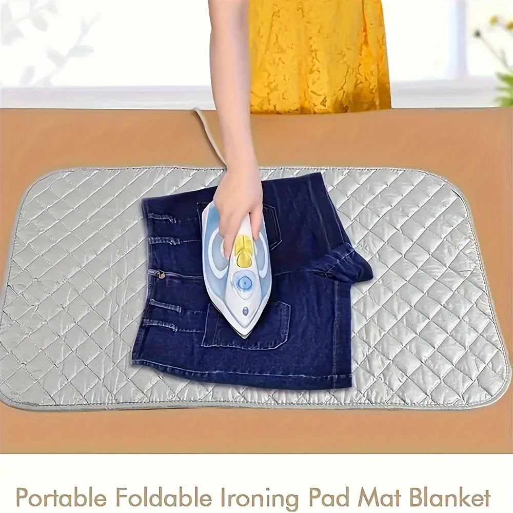 Portable Ironing Pad Silver-Plated Cotton Heat-Resistant Travel Laundry Mat