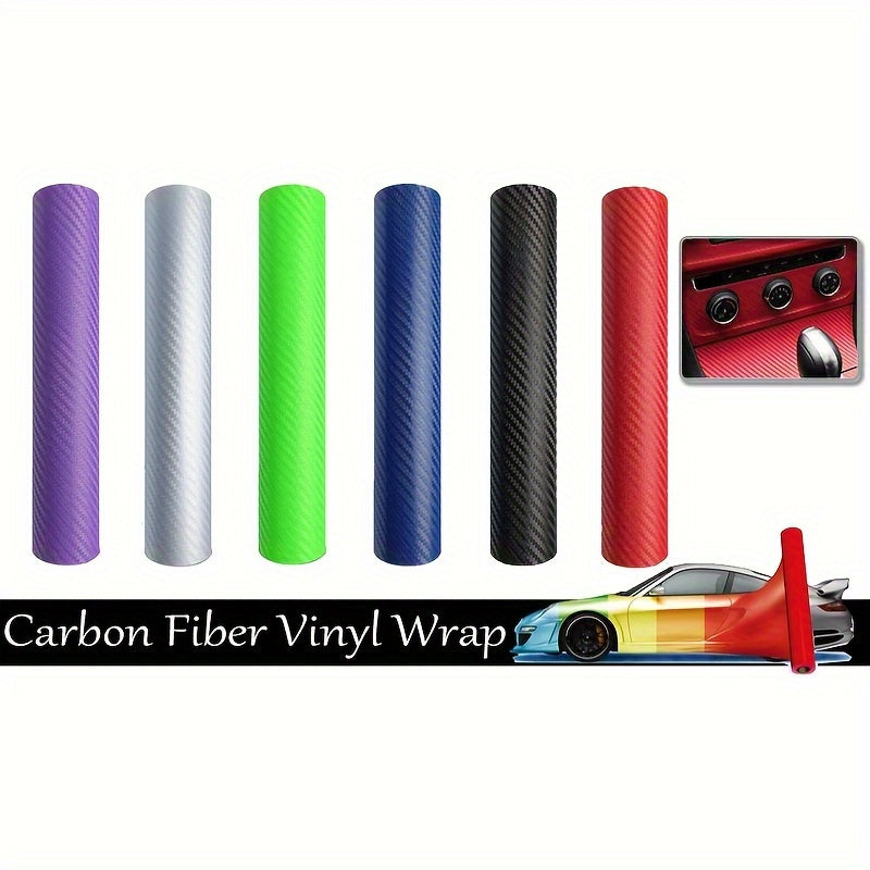 Universal Car 3D Carbon Fiber Vinyl Wrap Sheet Roll Sticker Decal 127x30cm