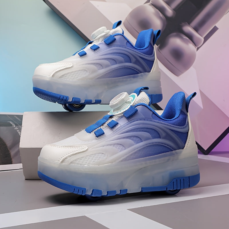 Розовые и синие роликовые коньки для детей, дышащие, легкие, прочные, всесезонные, для уличных видов спорта